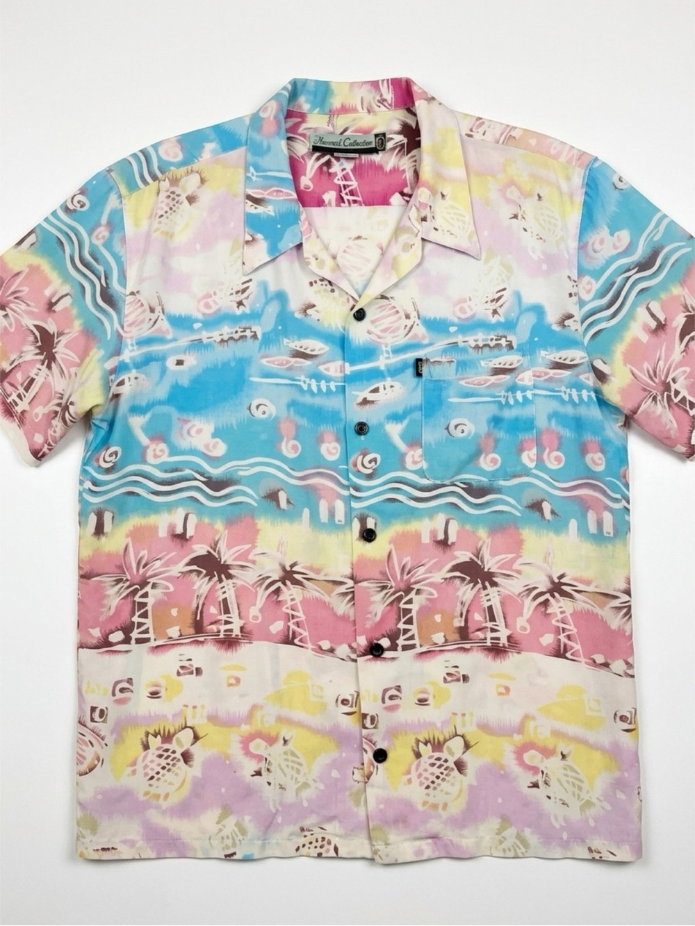 Men's Pastel Tropical Camp Shirt - Multicolor *Made in Russia*